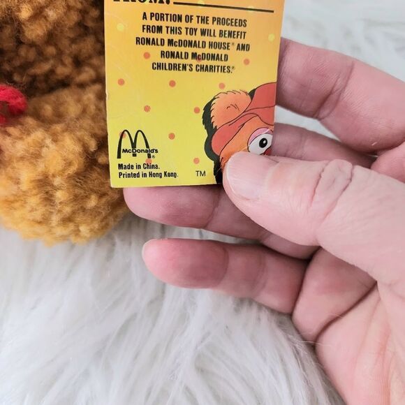 Vintage 1987 Baby Fozzie Bear Muppet Plush with Scarf 8” - Picture 3 of 7